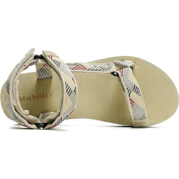 Women's Platform Sandals Casual Wedge Adjustable Velcro Arch Support Heeled - Picture 4 of 7